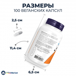 NOW Foods, GABA 750 мг, 100 растительных капсул