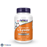 NOW Foods L-Lysine, L-Лизин 1000 мг, 100 шт. таблеток (двойной концентрации)
