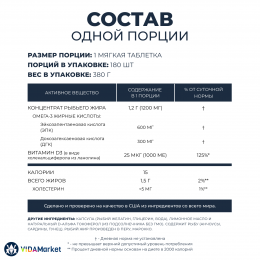 NOW Foods, Ультра Омега-3 с витамином Д3 600 ЭПК / 300 ДГК + 1000 МЕ, 180 гелевых капсул