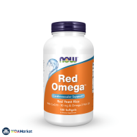 NOW Foods, Omega-3, Red Rice + Q10, Омега-3 Красный Рис + Q10 - 180 гелевых капсул