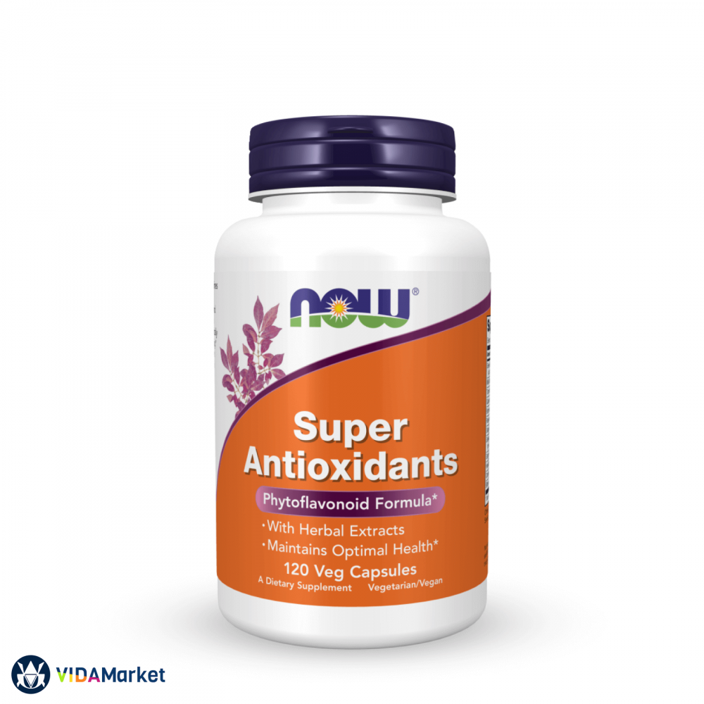 NOW Foods, Super Antioxidants, Супер Антиоксиданты, витаминный комплекс 650 мг, 120 растительных капсул