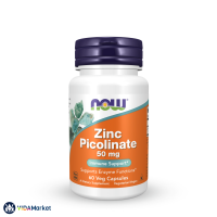 NOW Foods, Zinc Picolinate, Цинк Пиколинат 50 мг, 60 растительных капсул